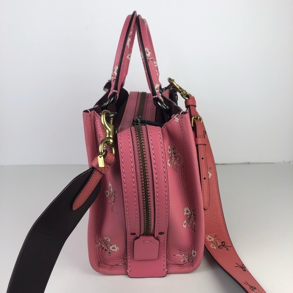 Coach Pink Floral Satchel - Picture 4 of 16